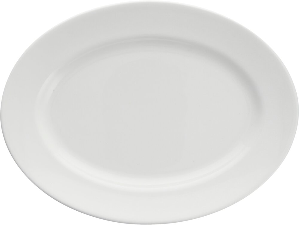 163553 Platte oval Fahne 29cm SNOW