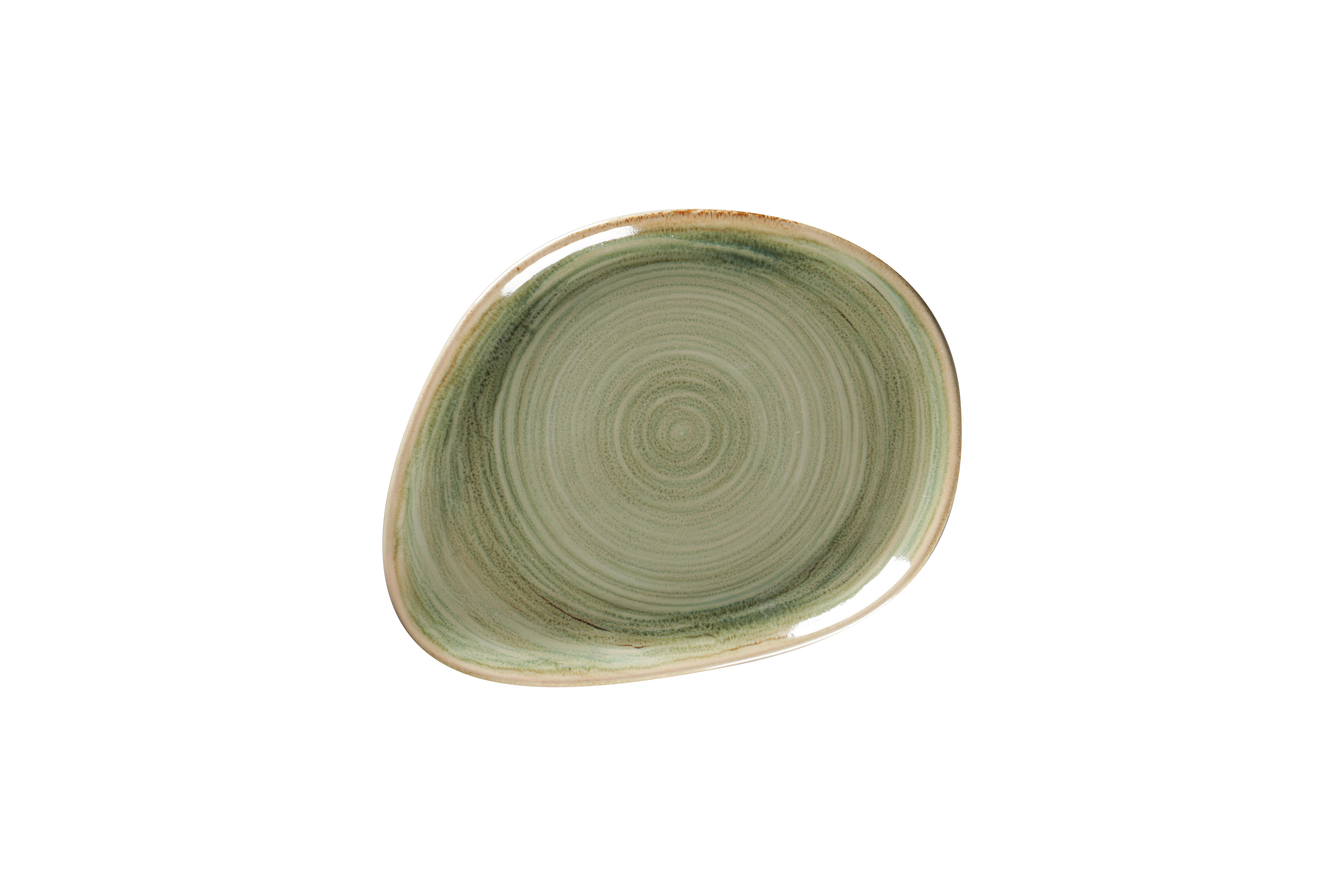 159410 Teller organisch 22x16,7cm RAKSTONE SPOT emerald green