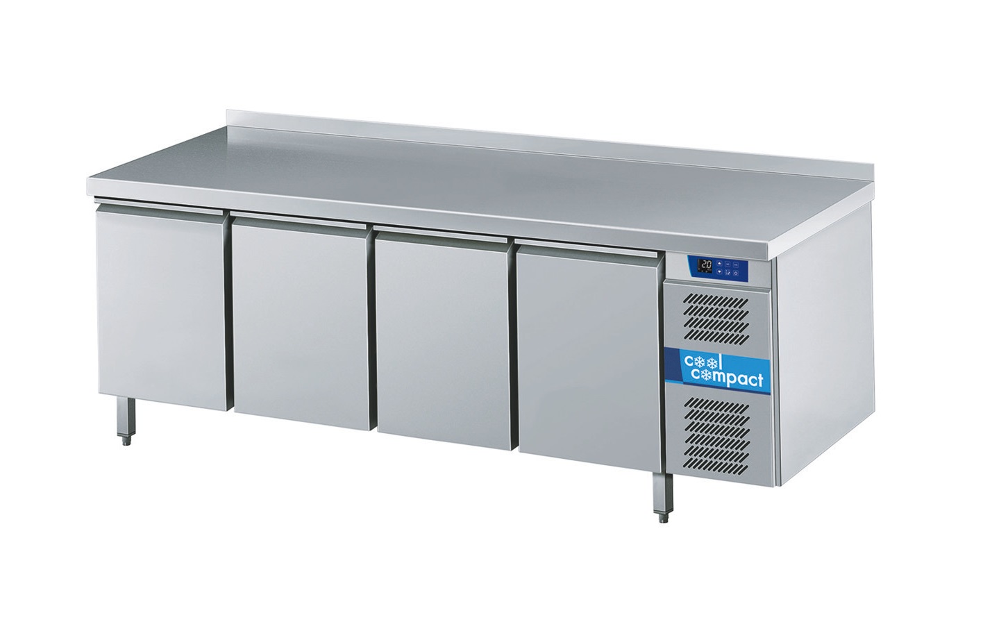 Umluft-Kühltisch GN 1/1 KTM741161 mit Tischplatte, hinten aufgekantet