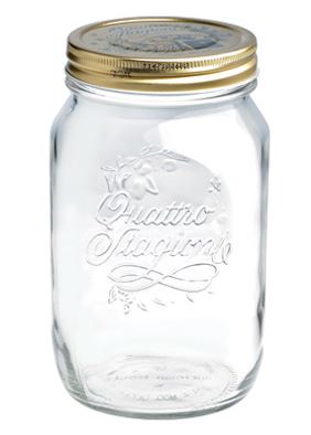 128471 Einmachglas 1000ml mit Deckel QUATTRO STAGIONI