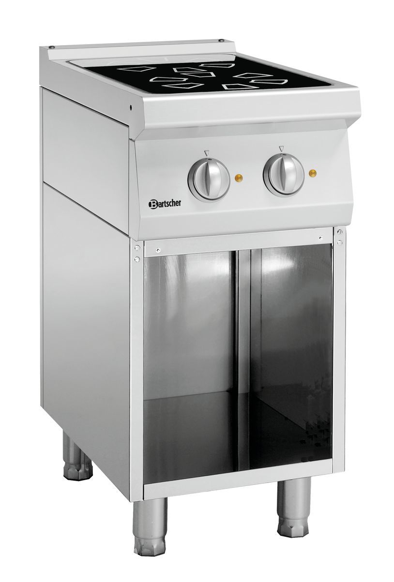 127676 Elektro-Ceranherd 2 Kochfelder 400V Unterbau offen