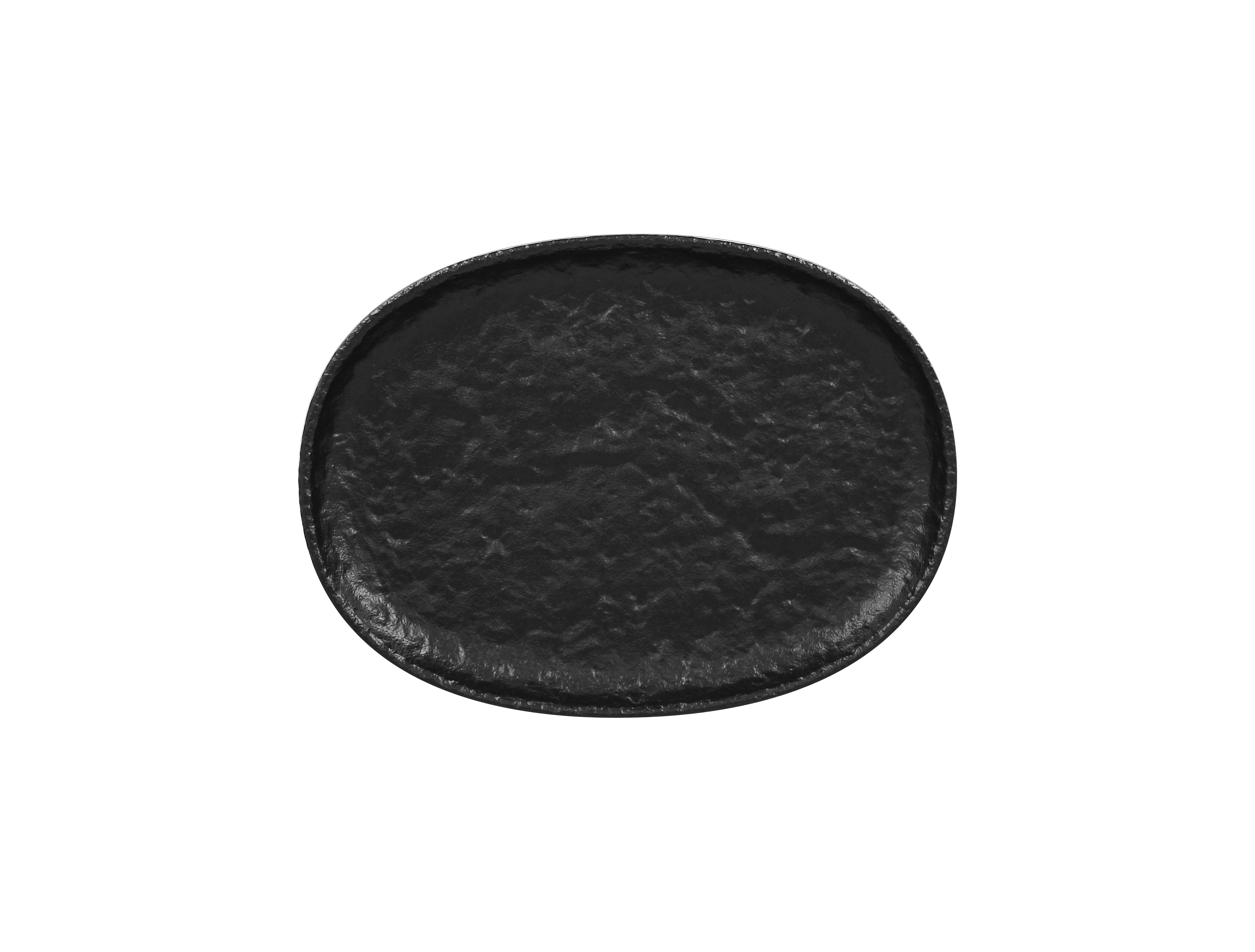 Platte coup oval 28x20,5cm EPIC ROKS schwarz