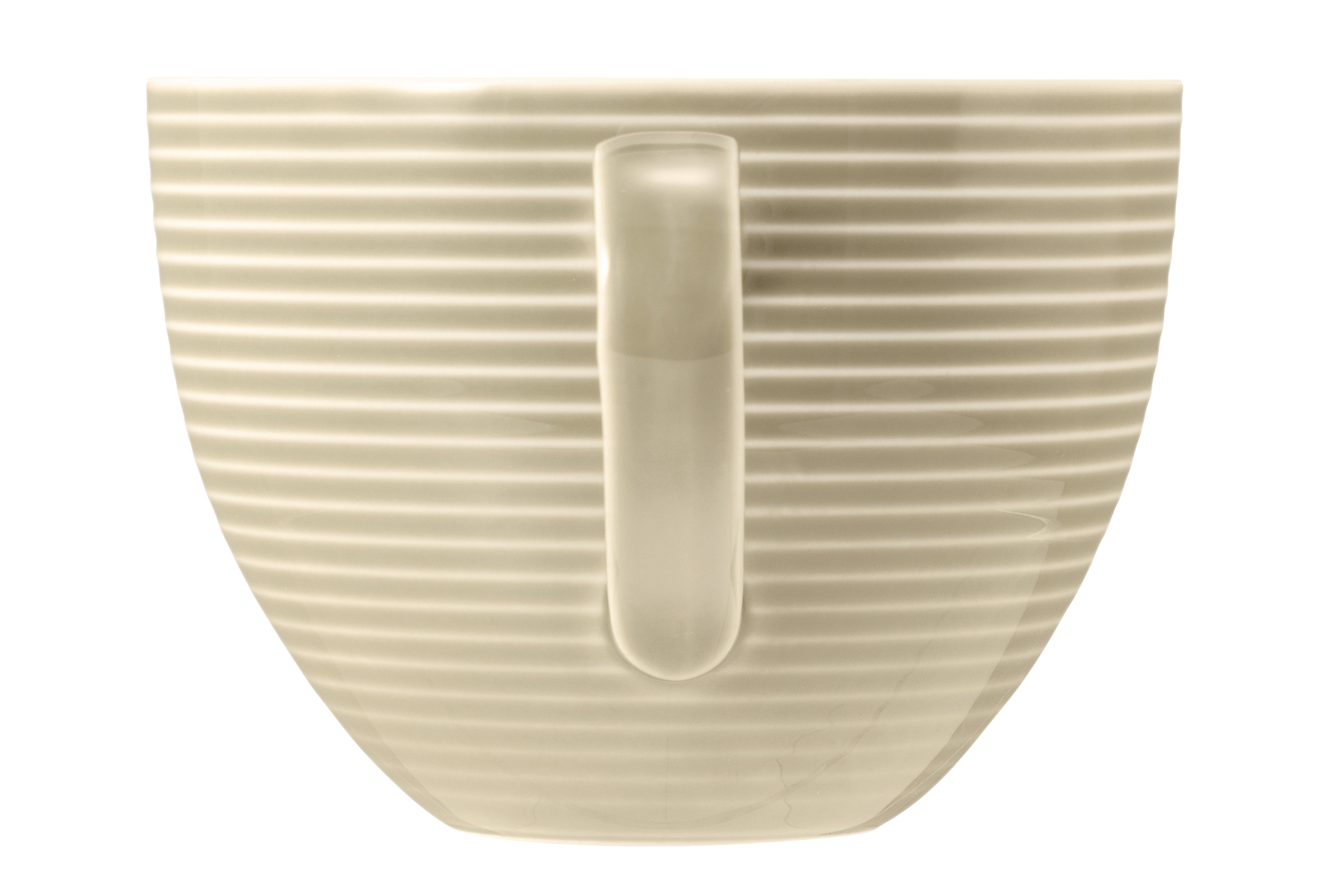 Milchkaffeetasse rund mit Relief 0,35l mit Relief BEAT sandbeige Milchkaffeetasse rund mit Relief 0,35l mit Relief BEAT sandbeige