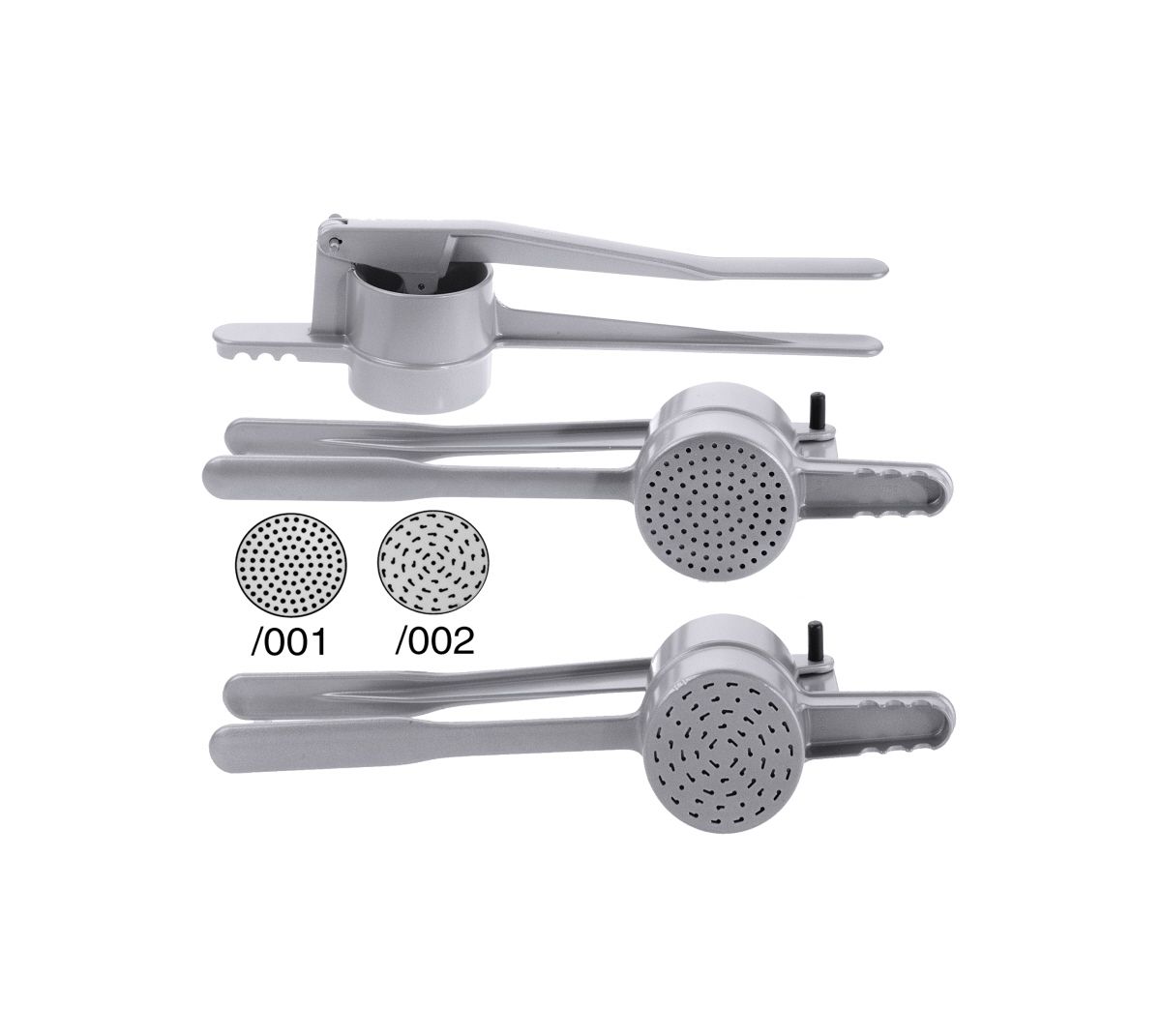 56198 Spätzlepresse für lange Spätzle 0,4l, D: 8,5cm, L: 37,5cm