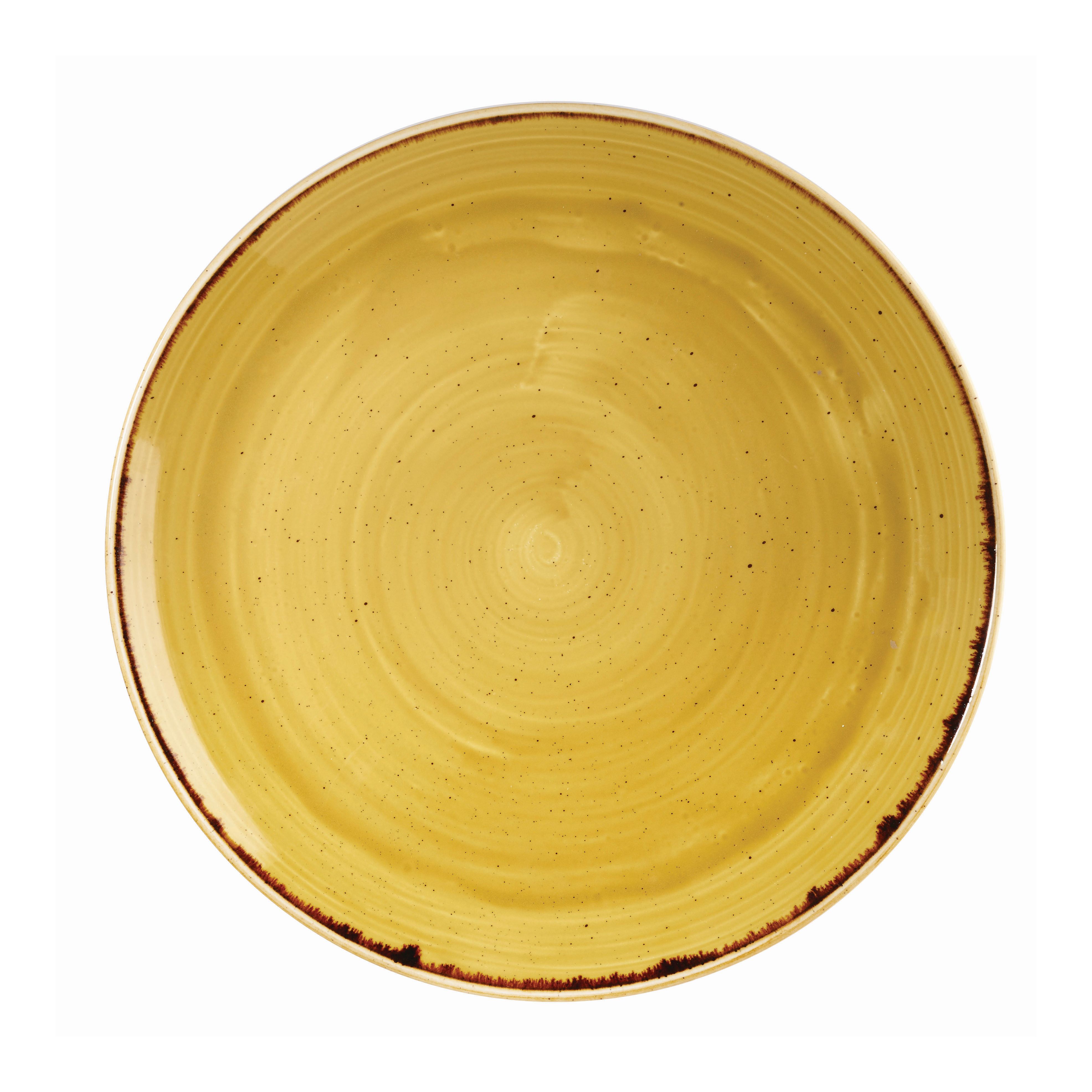 Teller flach coup 26cm STONECAST mustard seed yellow