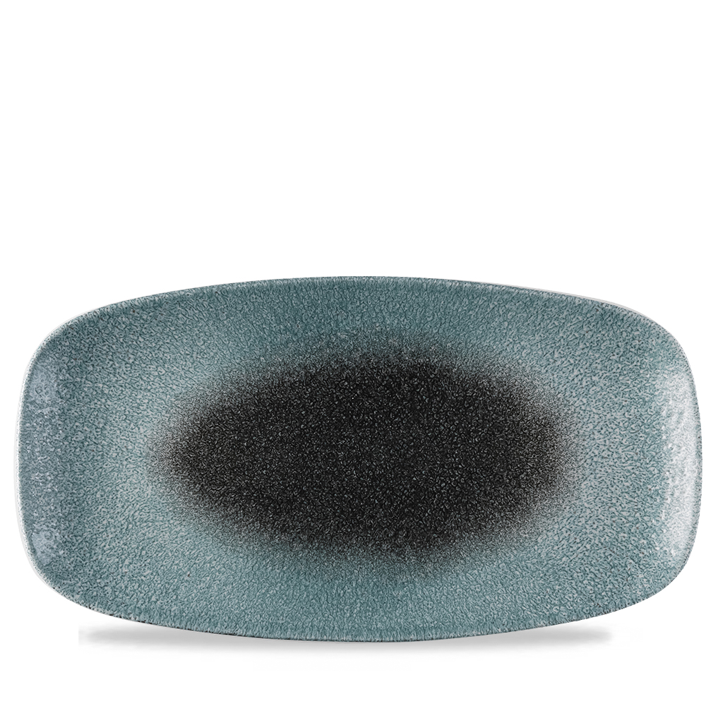 155300 Platte eckig  35,5cm STUDIO PRINTS RAKU DUO Topaz Quartz