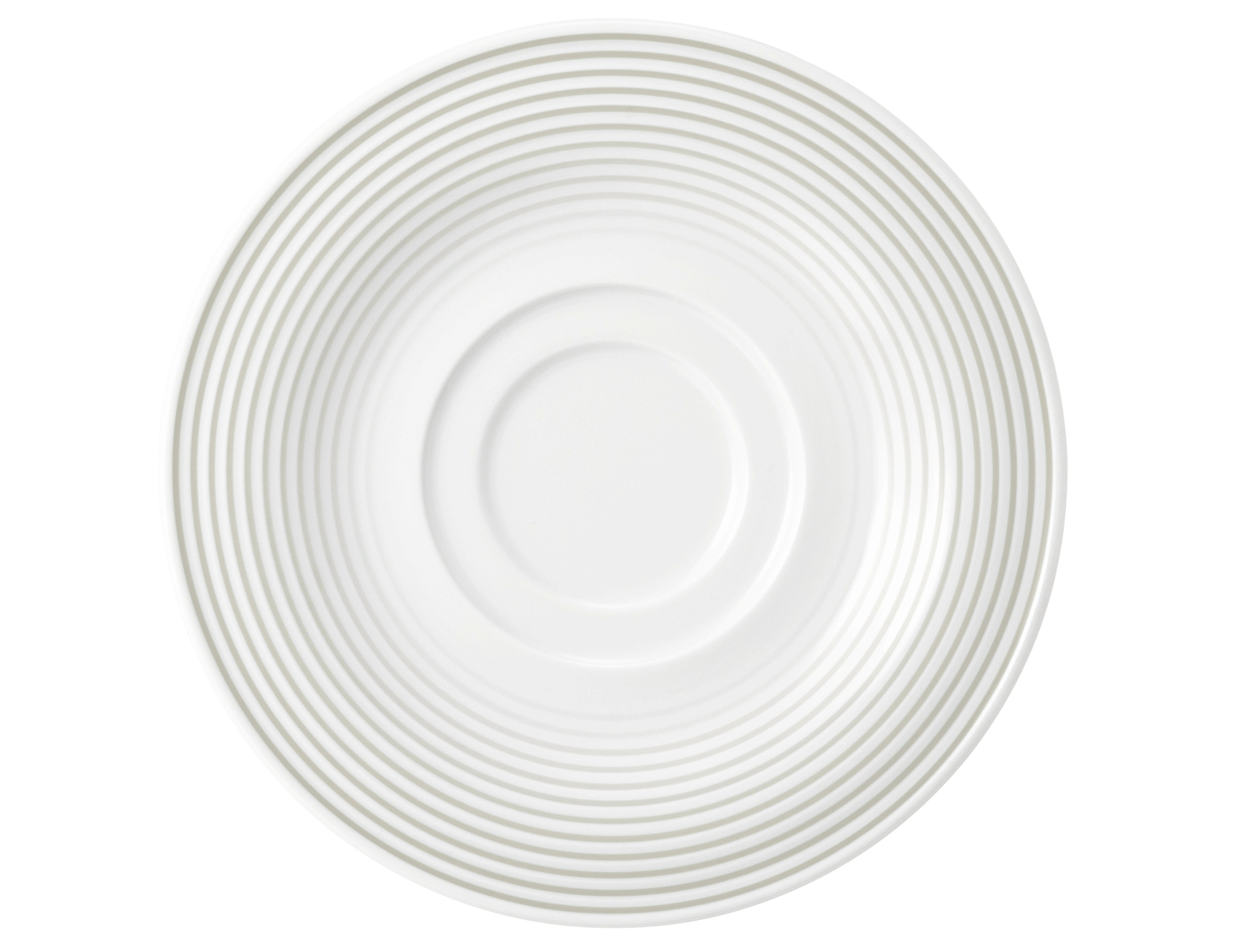 Kombiuntertasse rund mit Relief 1 16,5cm BLUES perlgrau