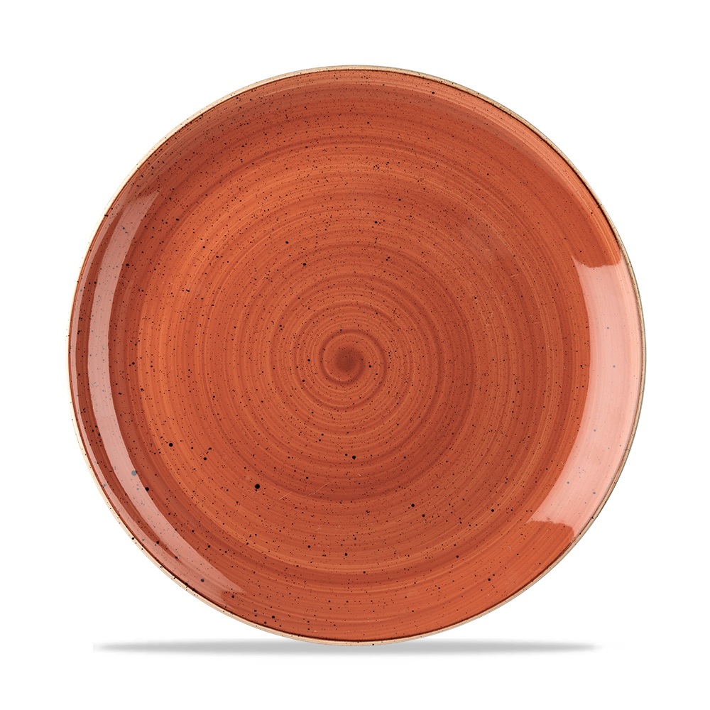 122896 Teller flach coup 26cm STONECAST spiced orange