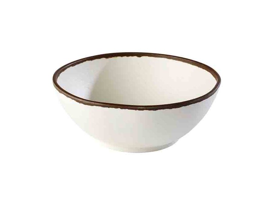 126806 Schale CROCKER weiß mit Rand D:21cm H:8cm 1,45l