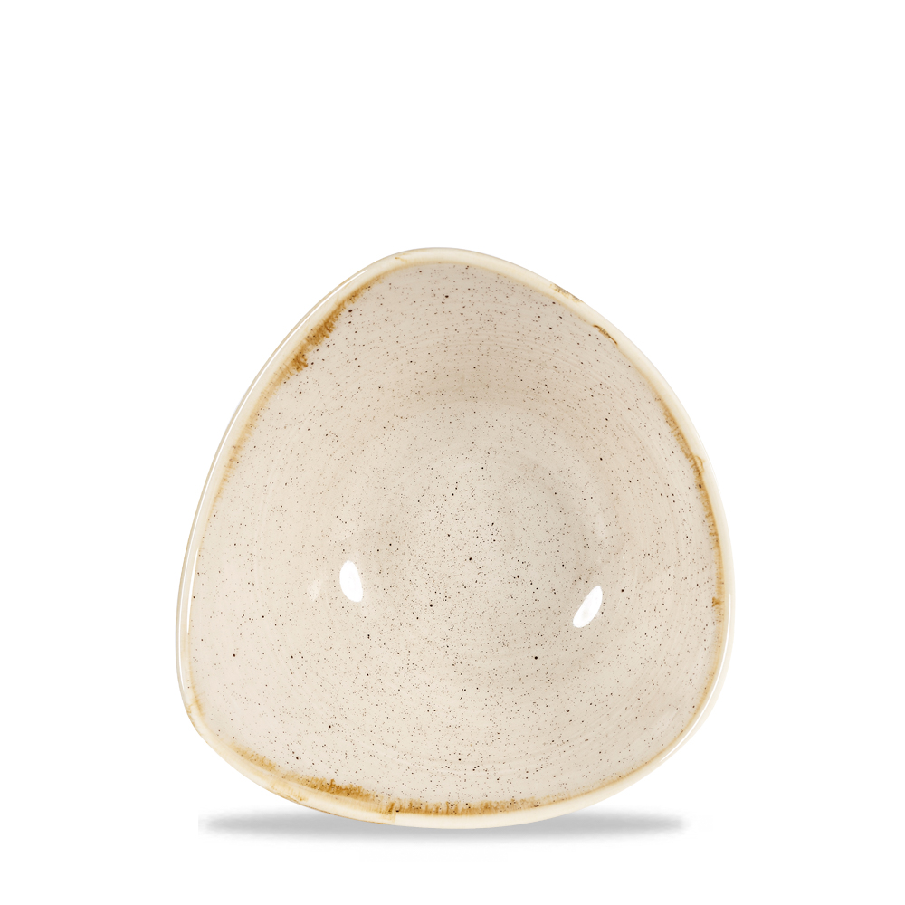 Schale dreieckig 15,3cm STONECAST nutmeg cream