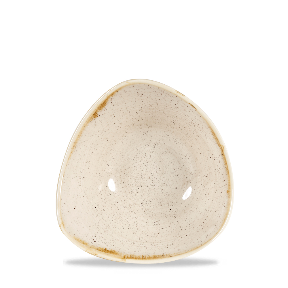 140091 Schale dreieckig 15,3cm STONECAST nutmeg cream