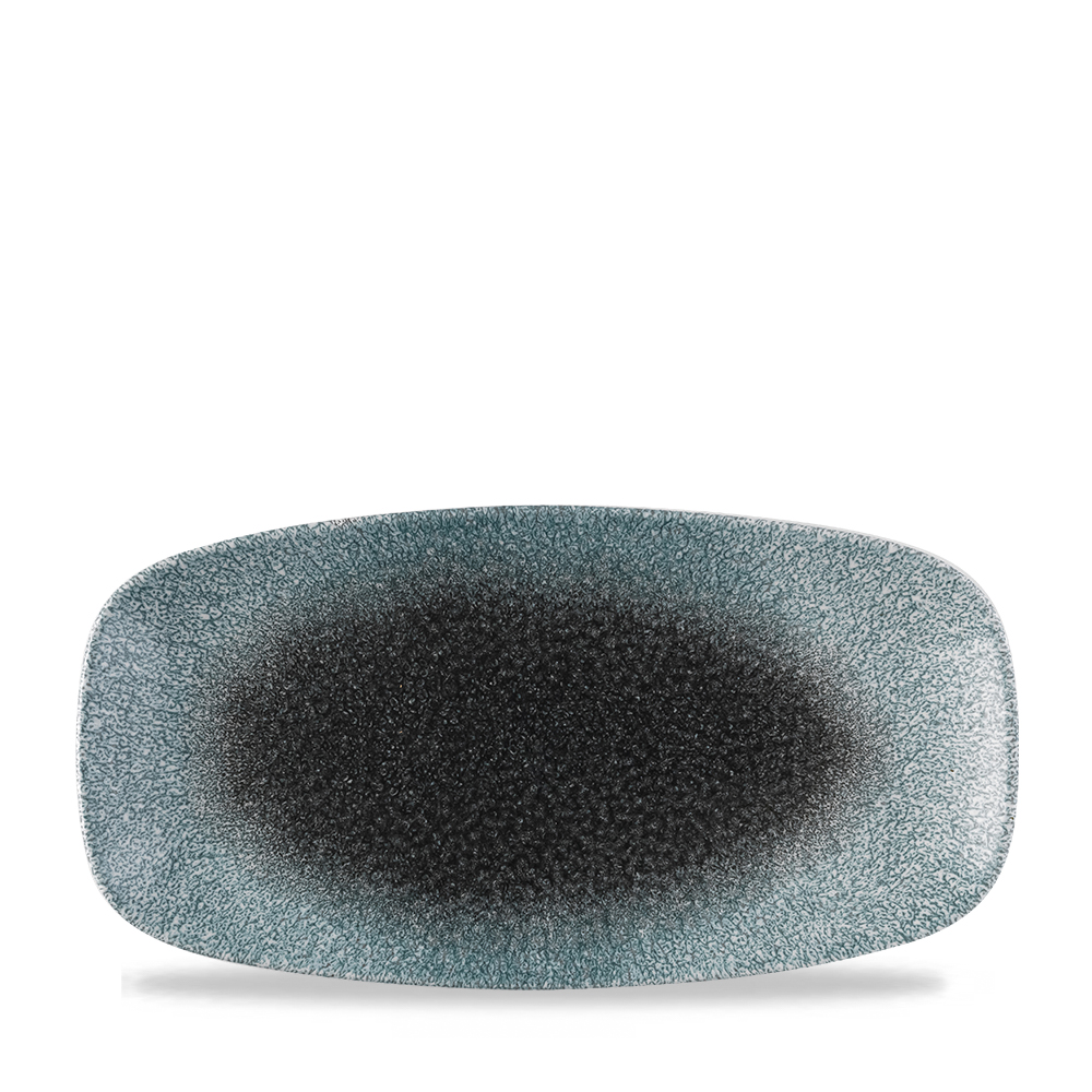 155299 Platte eckig  29,8cm STUDIO PRINTS RAKU DUO Topaz Quartz