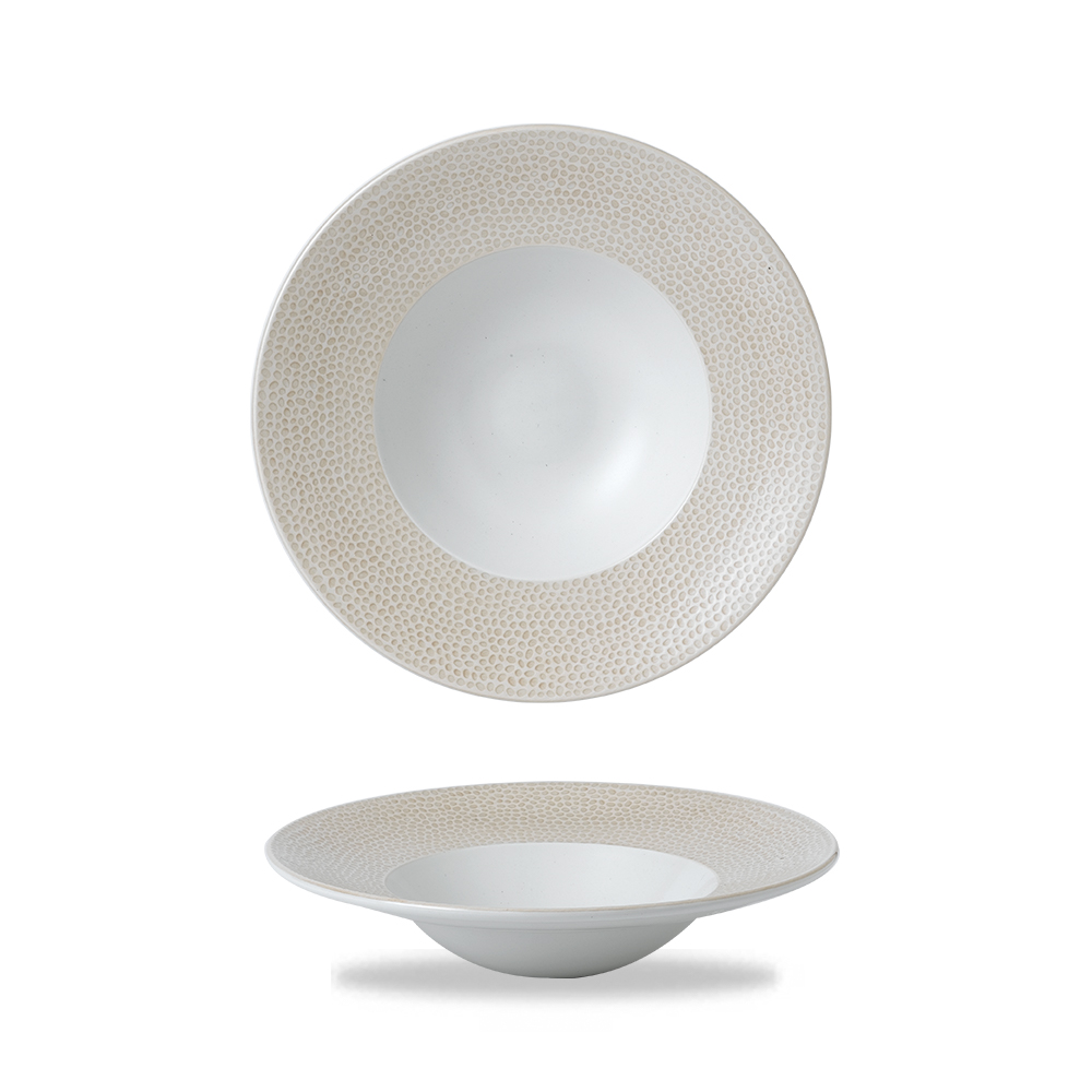 152823 Teller tief breite Fahne 24cm ISLA SPINWASH coastal sand