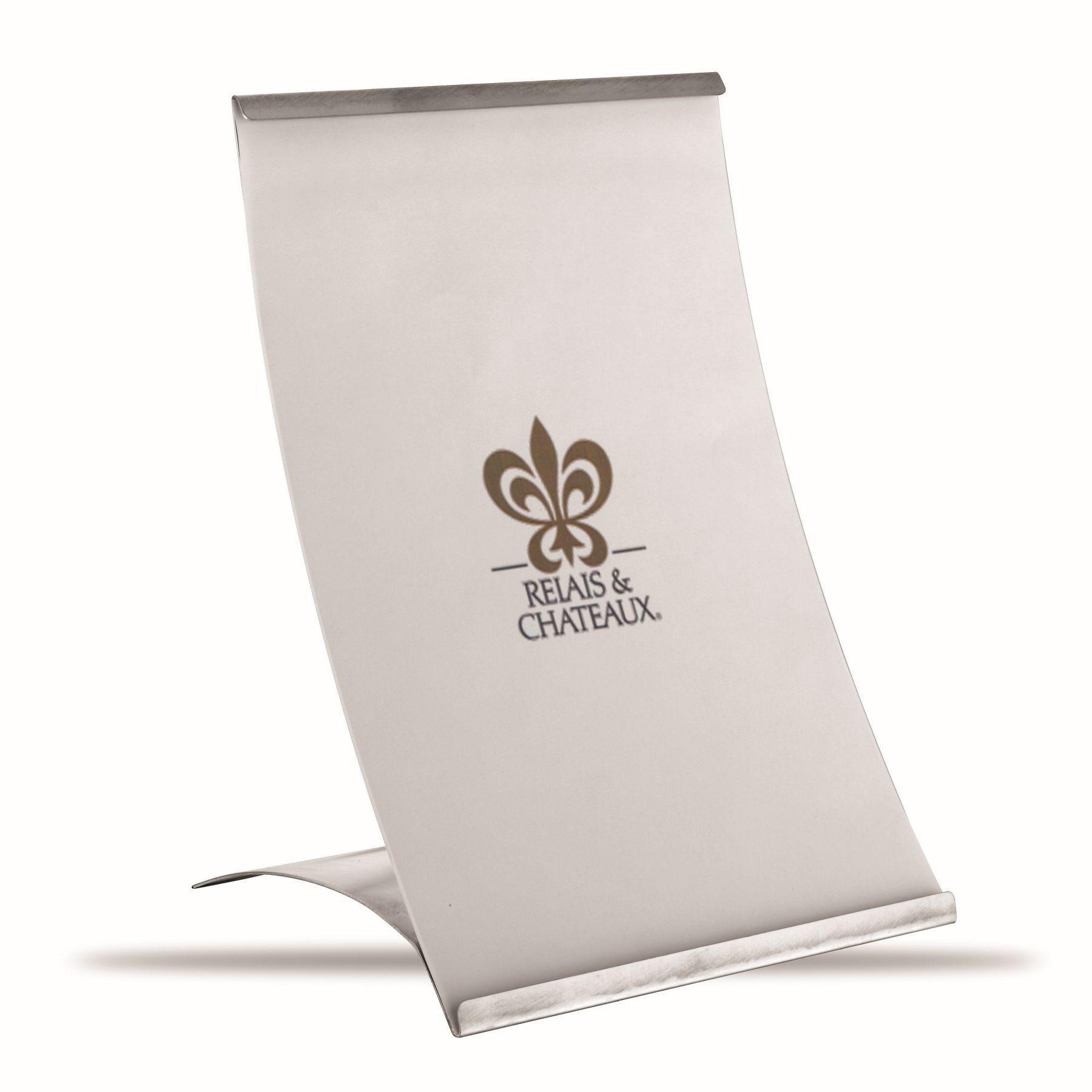 Menükartenhalter 21x13,5x29,7cm 18/10 ohne Aufdruck Menükartenhalter 21x13,5x29,7cm 18/10 ohne Aufdruck