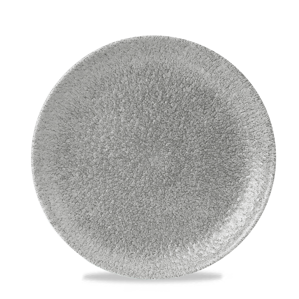 155649 Teller flach coup 21,7cm RAKU Jasper grey