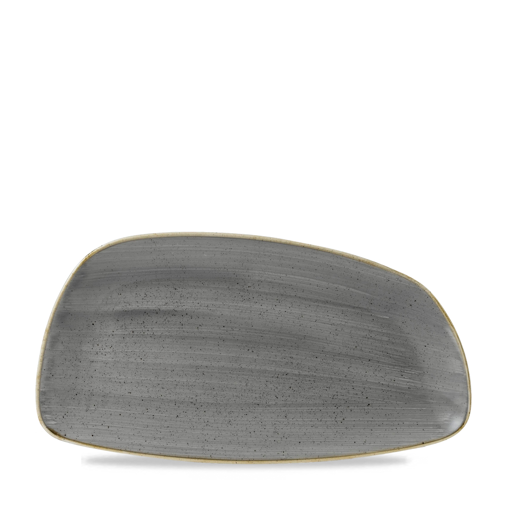 Platte 35x18,5cm oval STONECAST peppercorn grey