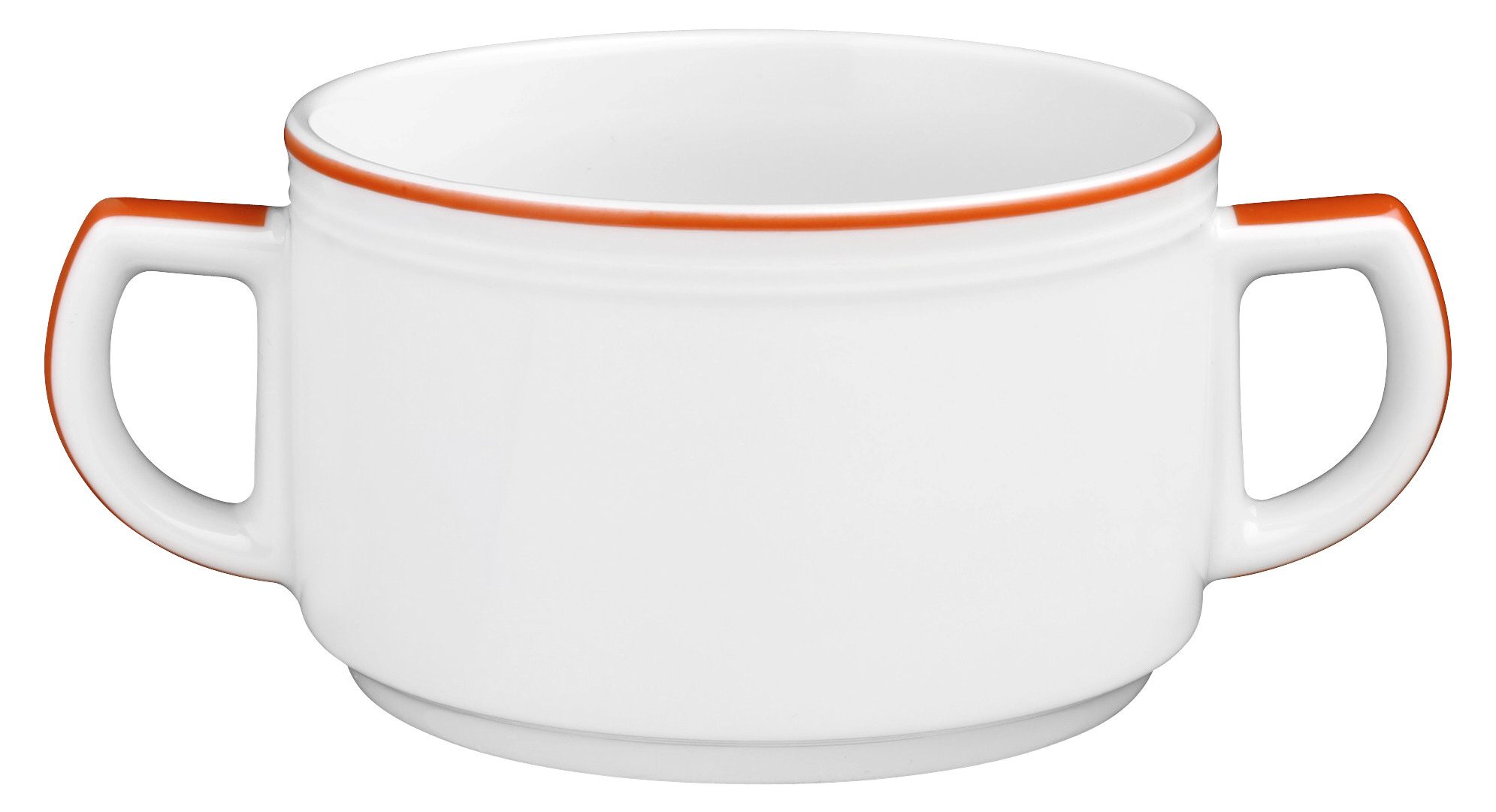 Suppentasse rund mit Relief 0,35l VITALIS rotes band