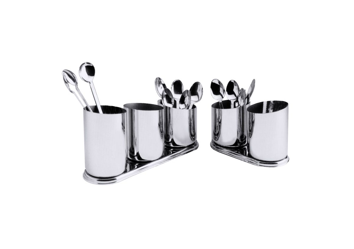 59703 Löffelbecher-Flöte mit zwei Bechern L: 16,5cm B: 8cm H: 10,5cm