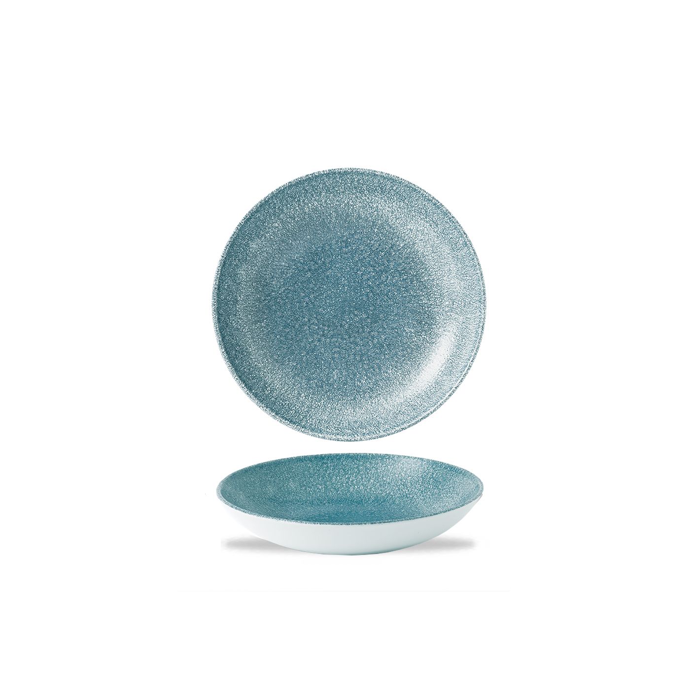 43677 Schale coup 18,2cm RAKU topaz blue