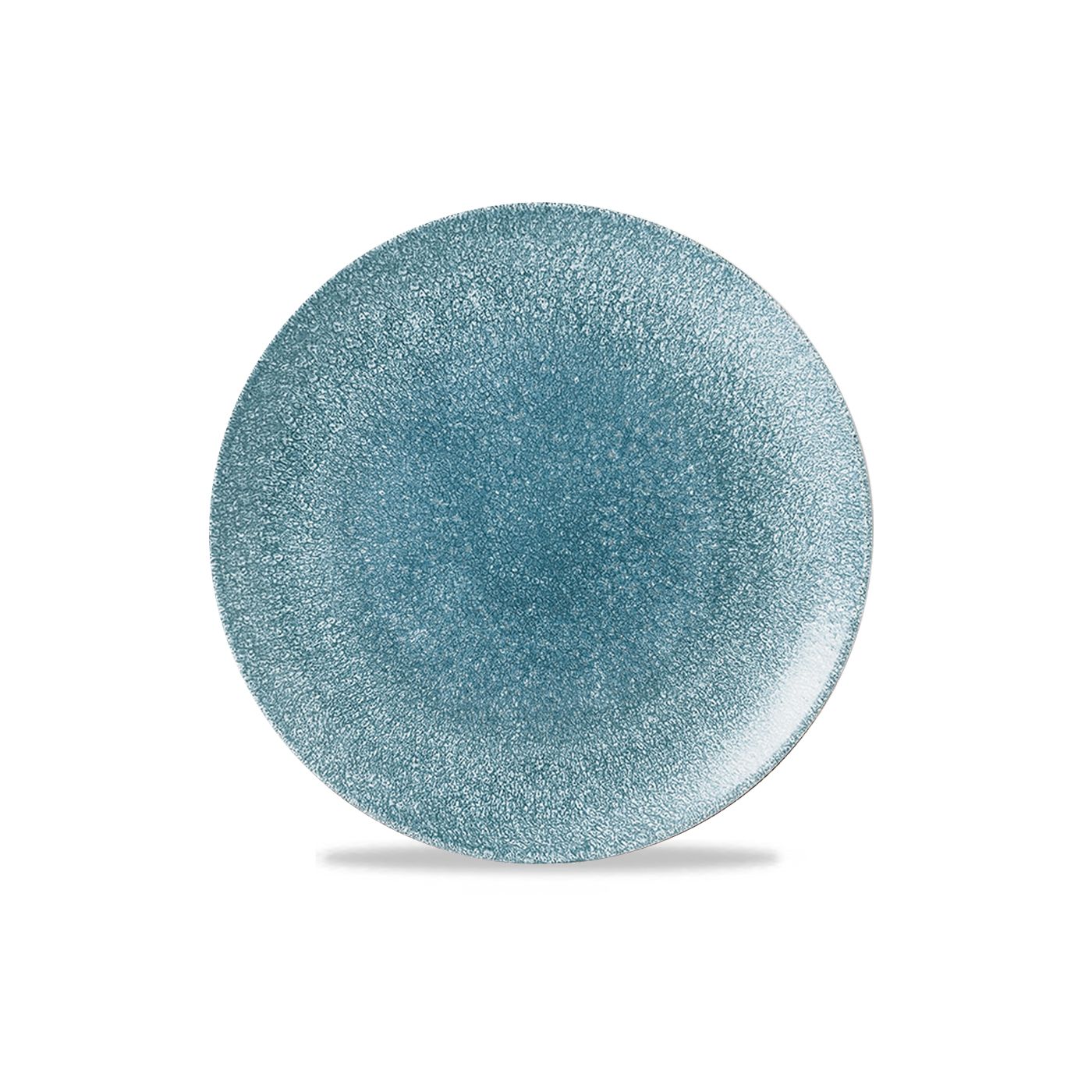 Teller flach coup 28,8cm RAKU topaz blue