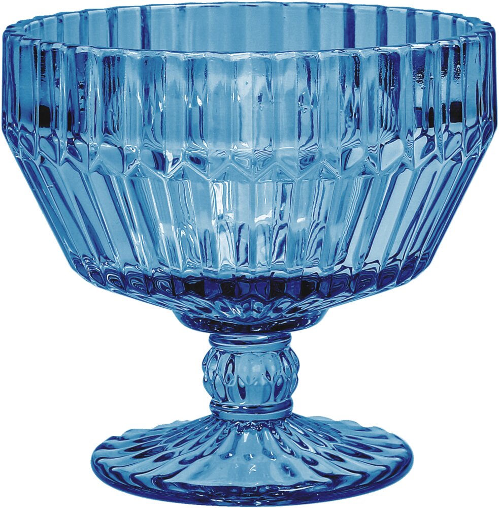 Glasschale auf Fuss 11cm 295ml ARCHIE azur