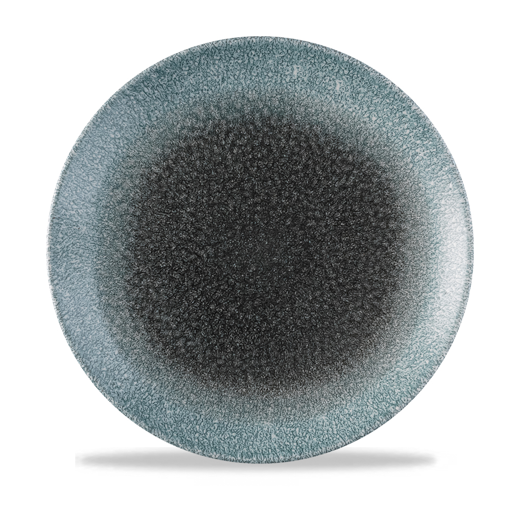 155293 Teller rund 28,8cm STUDIO PRINTS RAKU DUO Topaz Quartz