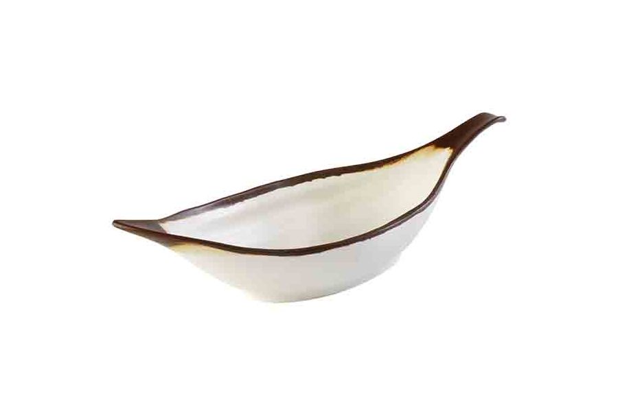 126430 Blattschale CROCKER creme 42x14cm H:9,5cm