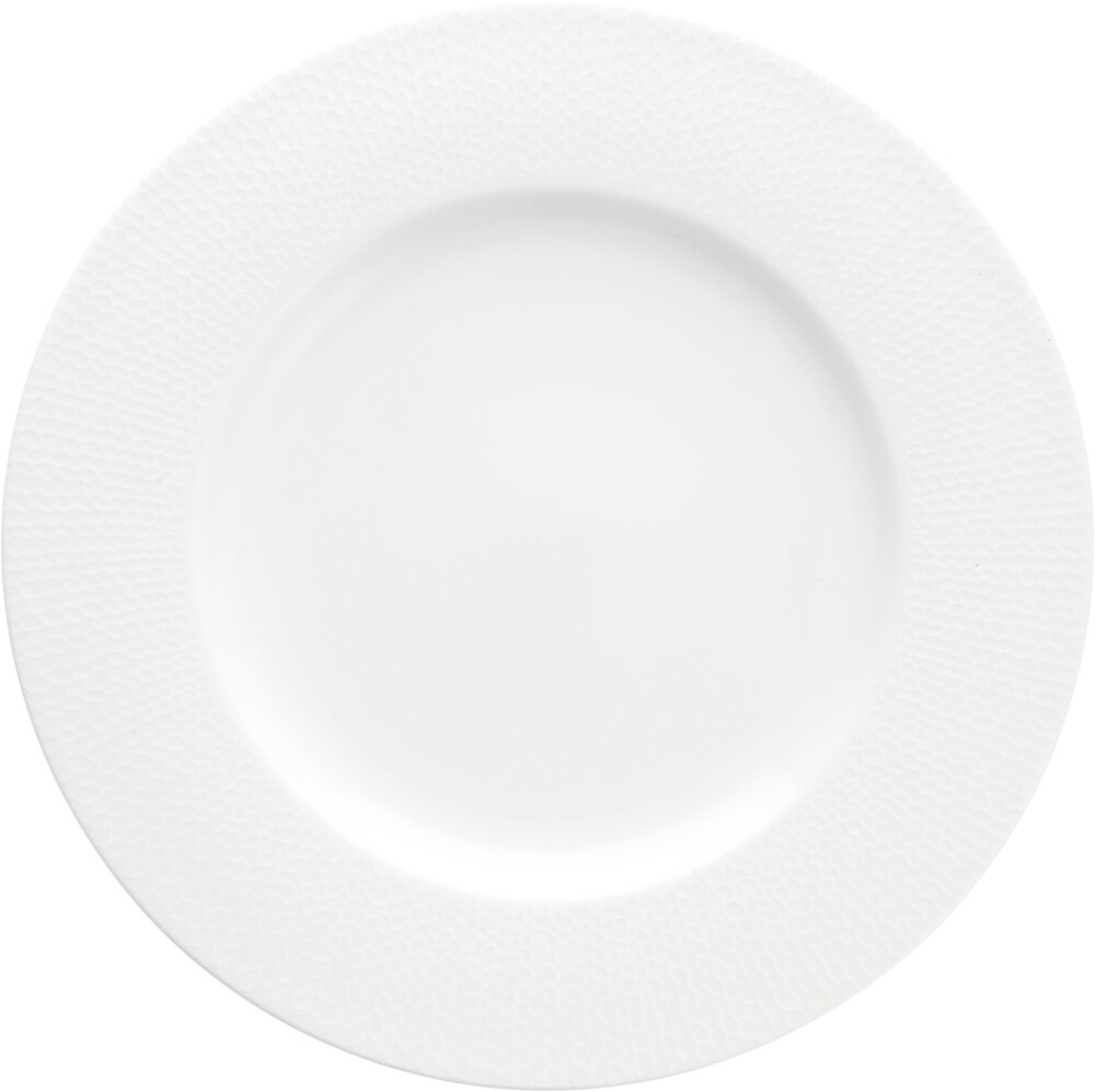 163179 Teller flach Fahne 27cm AMANDA weiss