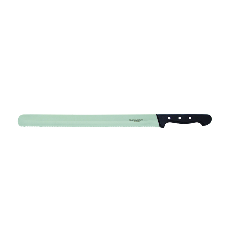 129249 Bäckermesser 36cm Säge fein schwarzer Griff mit Nieten