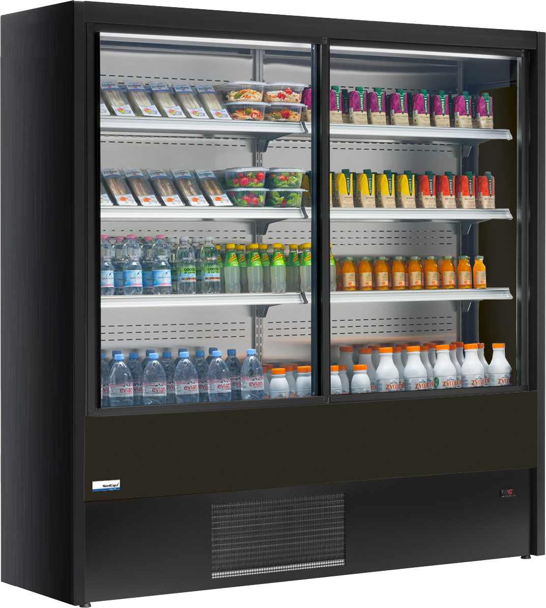 Wandkühlregal OLIMPO 100 mit Schiebetüren