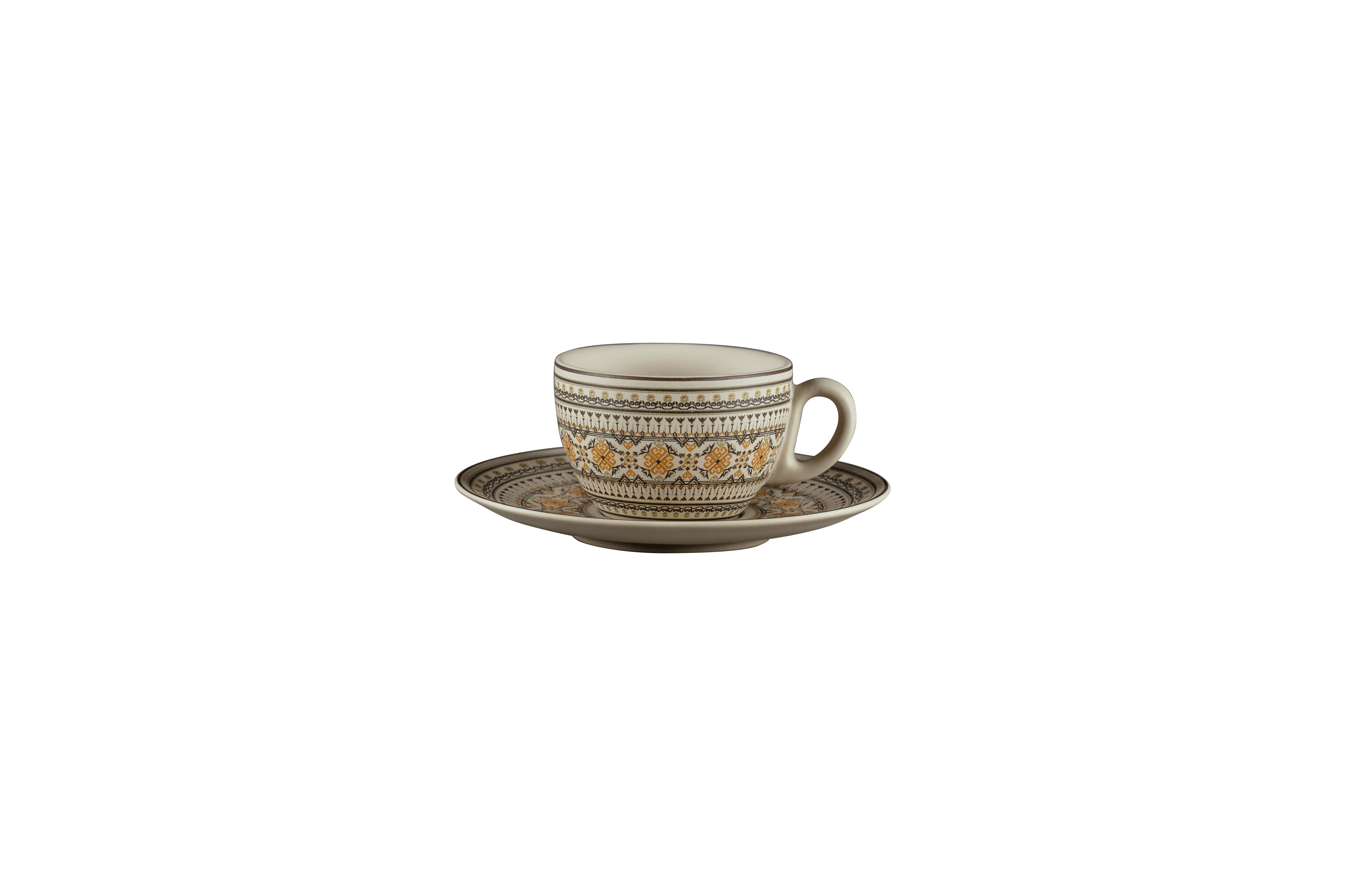 Milchkaffeeuntertasse Ø17cm H2cm ARGILA GENOA decorated grey Milchkaffeeuntertasse Ø17cm H2cm ARGILA GENOA decorated grey