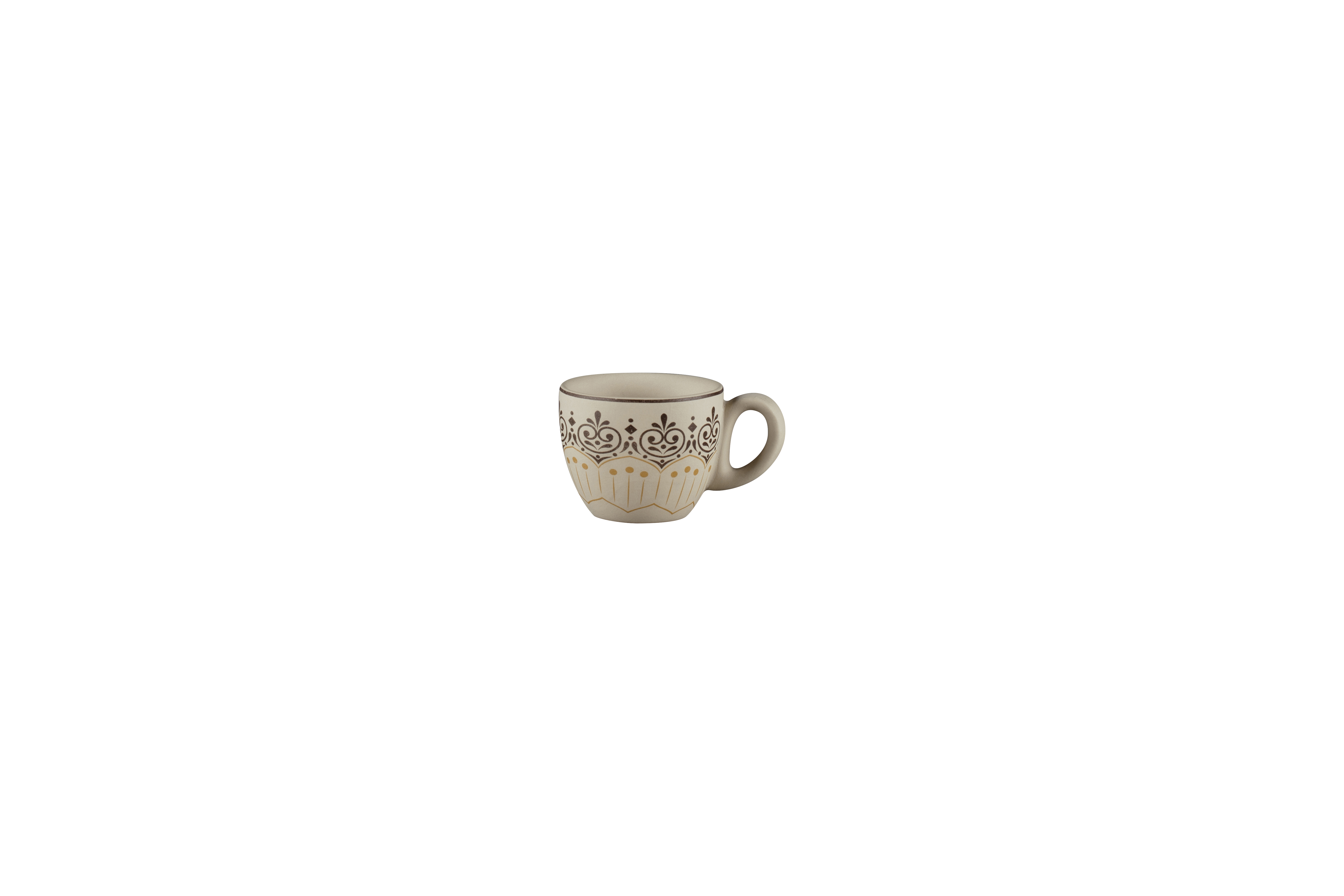 Espressotasse Ø6,5cm H5,3cm 0,08L ARGILA CARTAGENA decorated grey Espressotasse Ø6,5cm H5,3cm 0,08L ARGILA CARTAGENA decorated grey