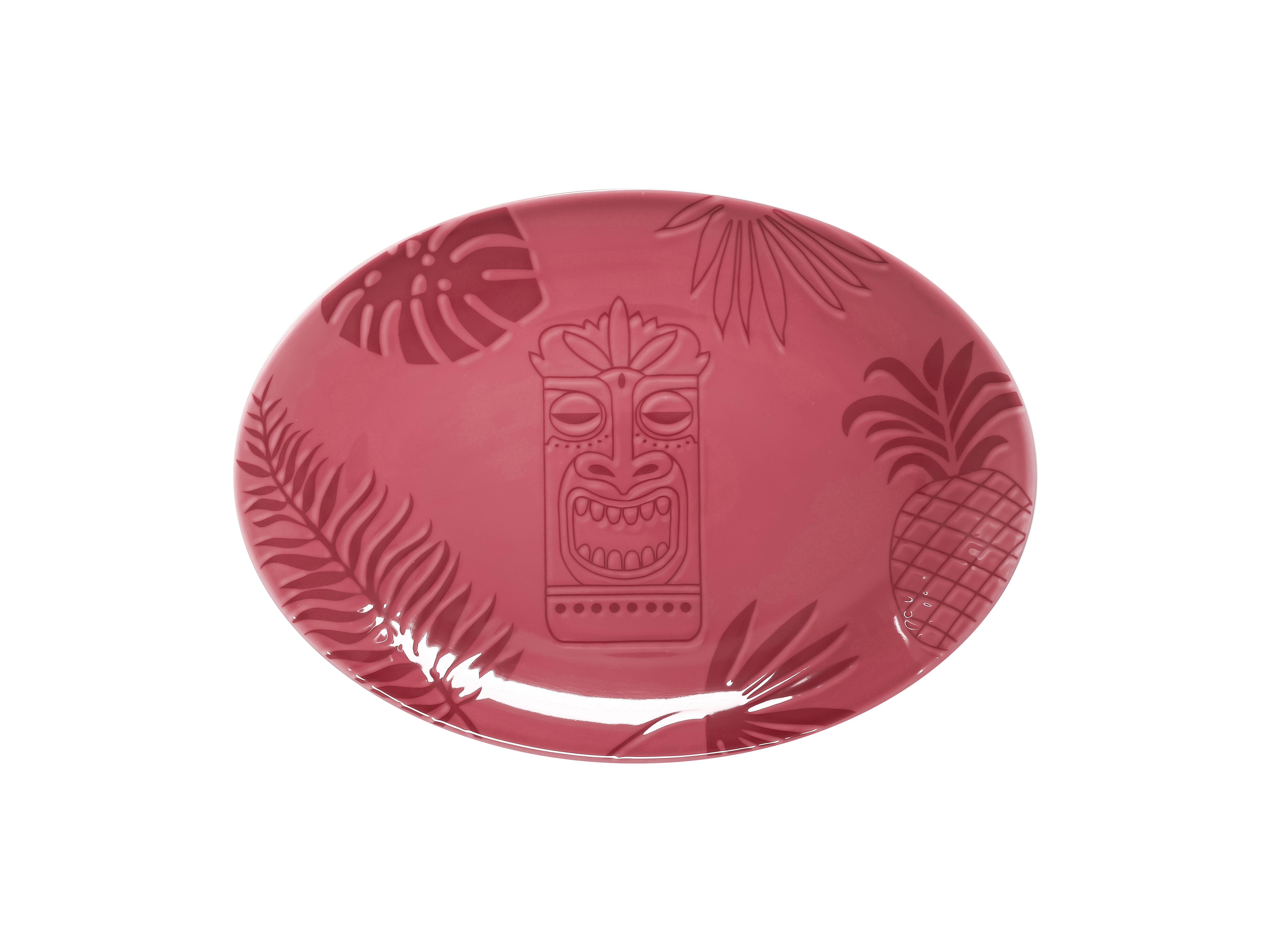 Platte oval 32x23cm AZTEK pink