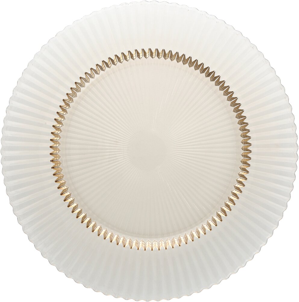Glasteller flach 32,5cm ARCHIE goldorange