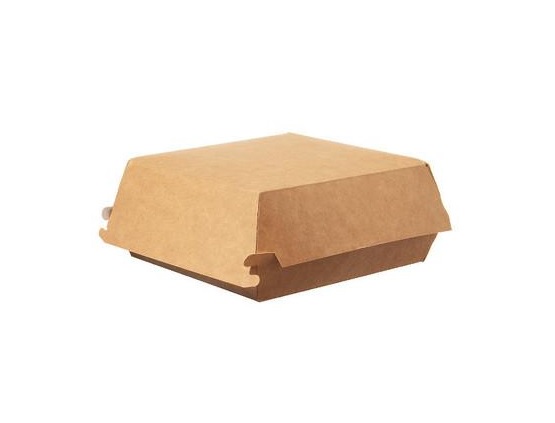 142750 100 Stück Hamburgerboxen 145x145x80mm natur