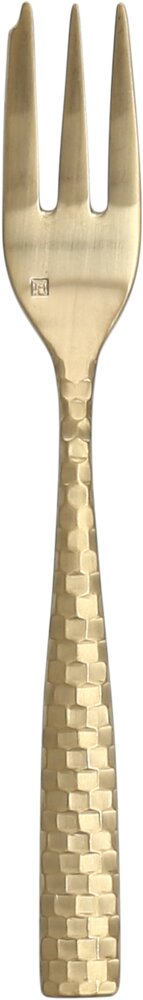 163366 Kuchengabel LUCCA FACET gold  18/10