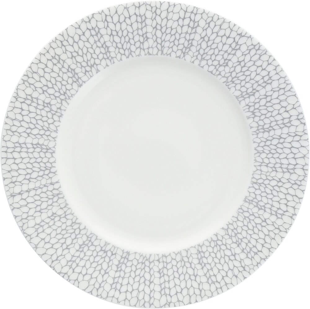 163178 Teller flach Fahne 22cm AMANDA grau