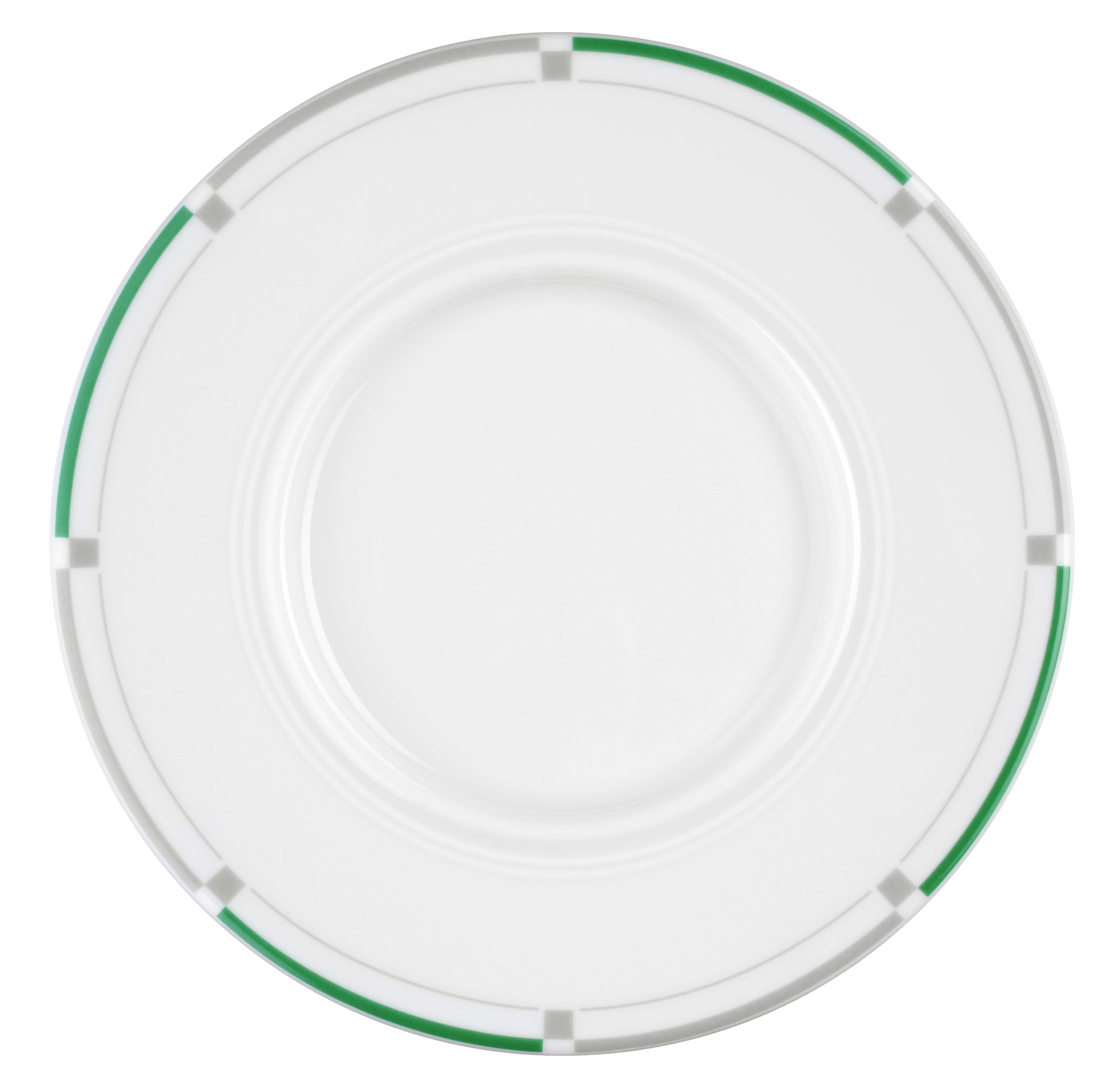 Suppenuntertasse rund mit Relief 17,5cm VITALIS grün-grau