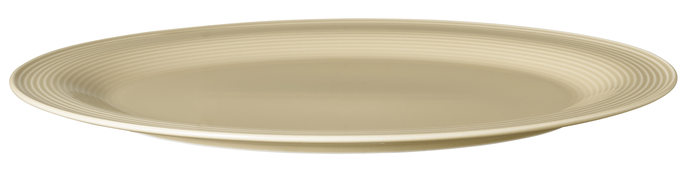 Platte oval mit Relief oval 35x28cm BEAT sandbeige Platte oval mit Relief oval 35x28cm BEAT sandbeige