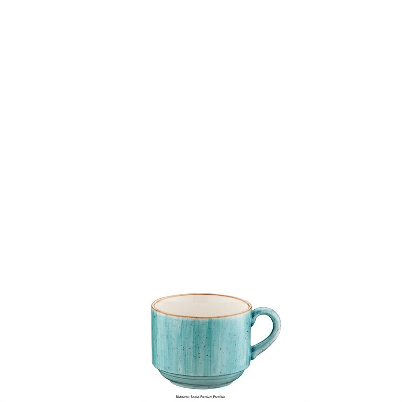 144121 Kaffeetasse stapelbar 0,21l AURA AQUA BANQUET
