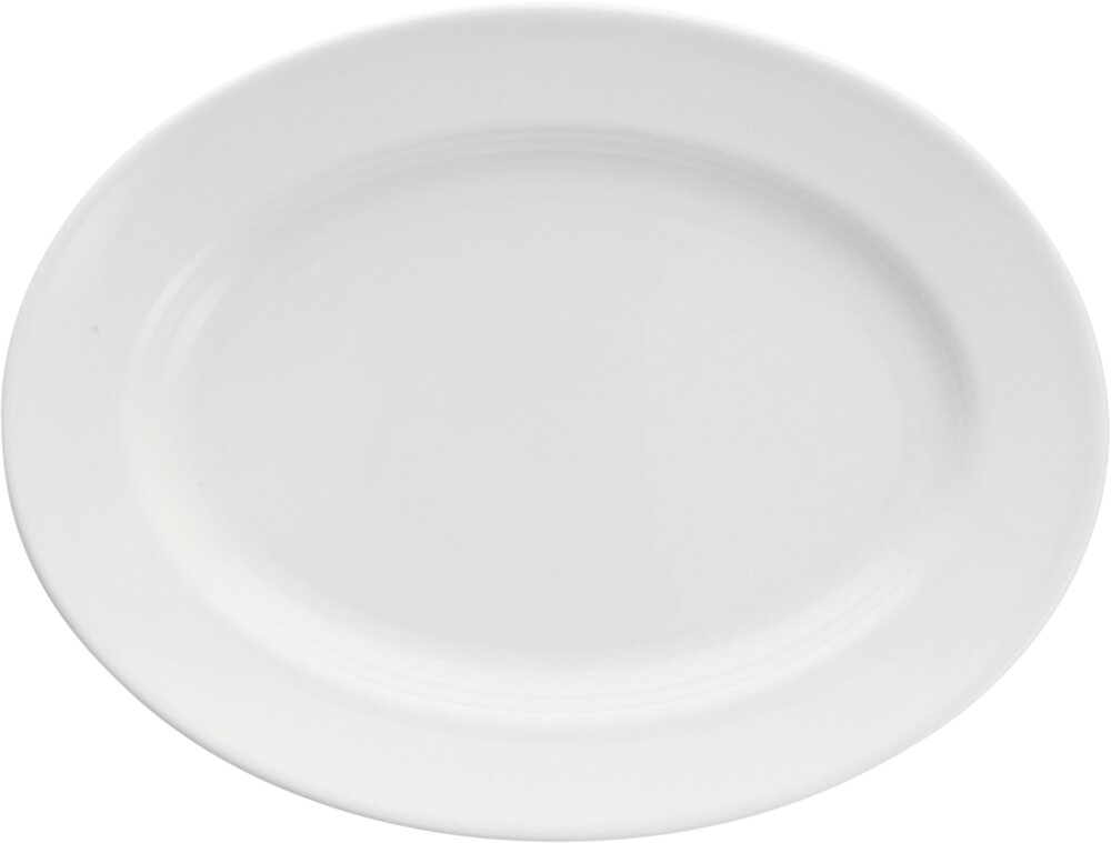 163552 Platte oval Fahne 24cm SNOW