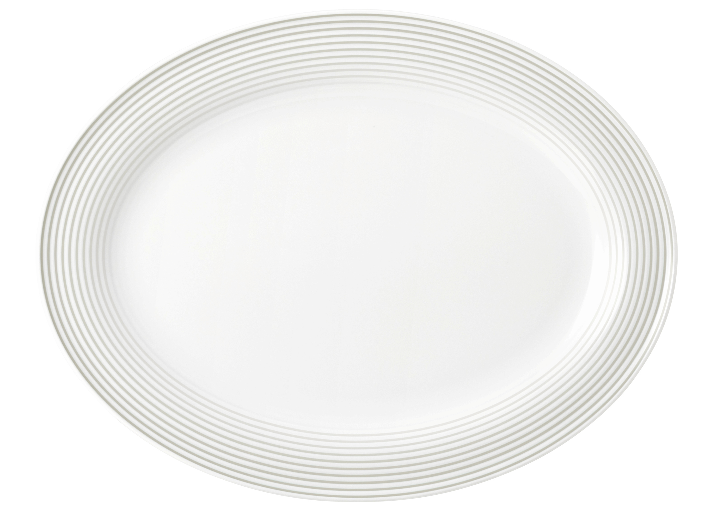 Platte oval mit Relief oval 31cm BLUES perlgrau