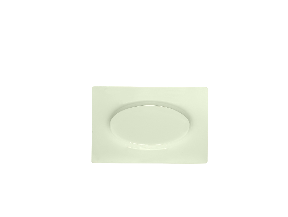 Teller eckig glatt 32x21cm GENERATION creme