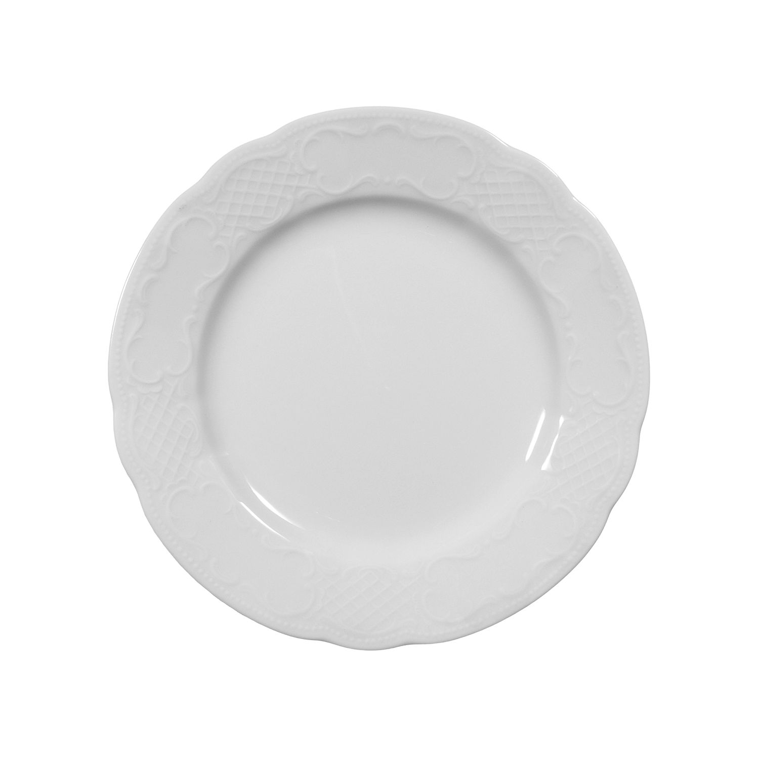 27618BLp1eQqouptoi Teller flach 27cm SALZBURG weiß