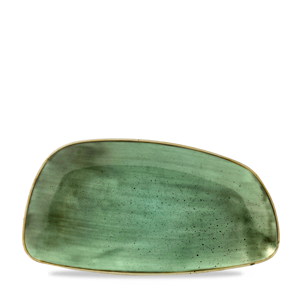 Platte oval 35x18,5cm Geo STONECAST samphire green