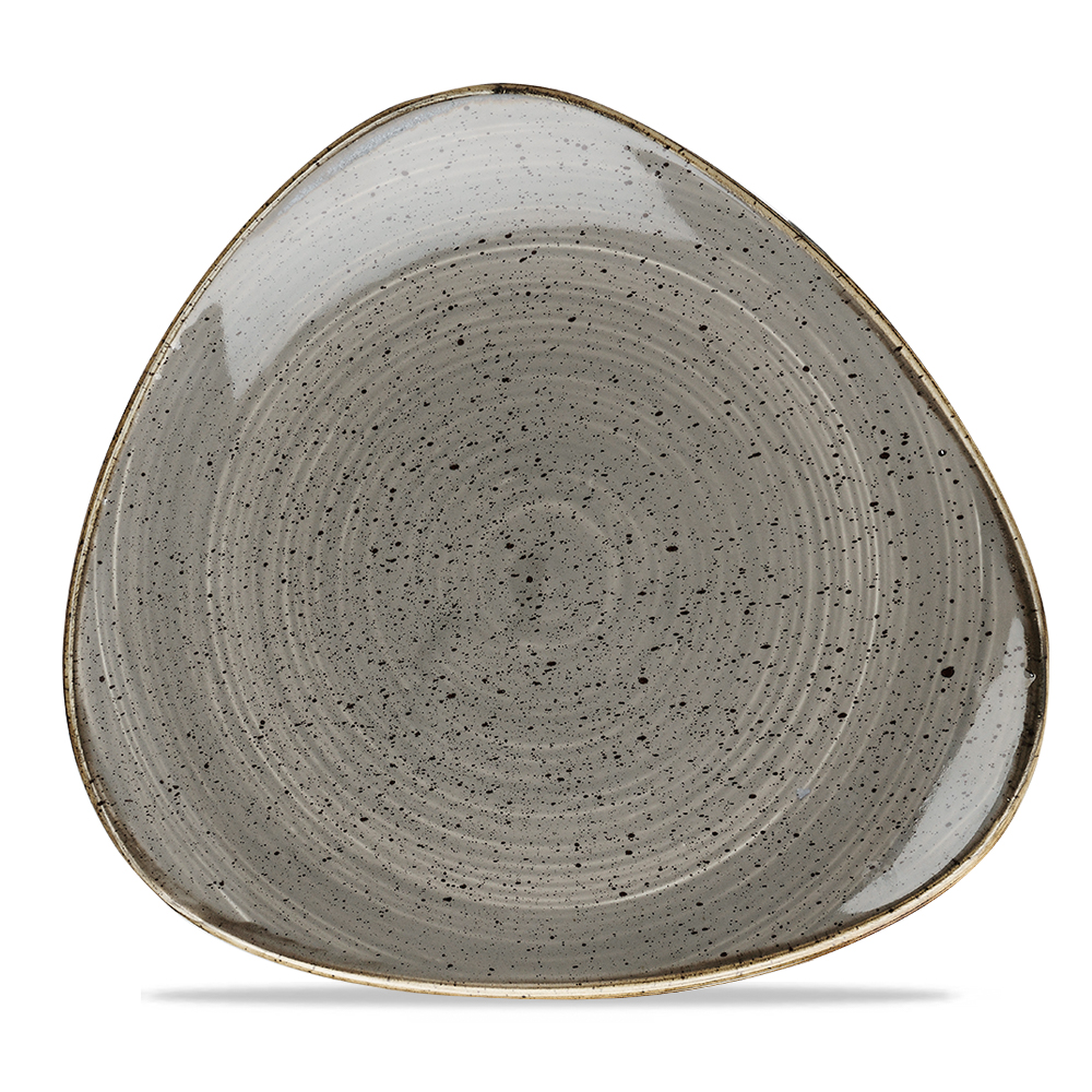 Teller flach dreieckig 26,5cm STONECAST peppercorn grey