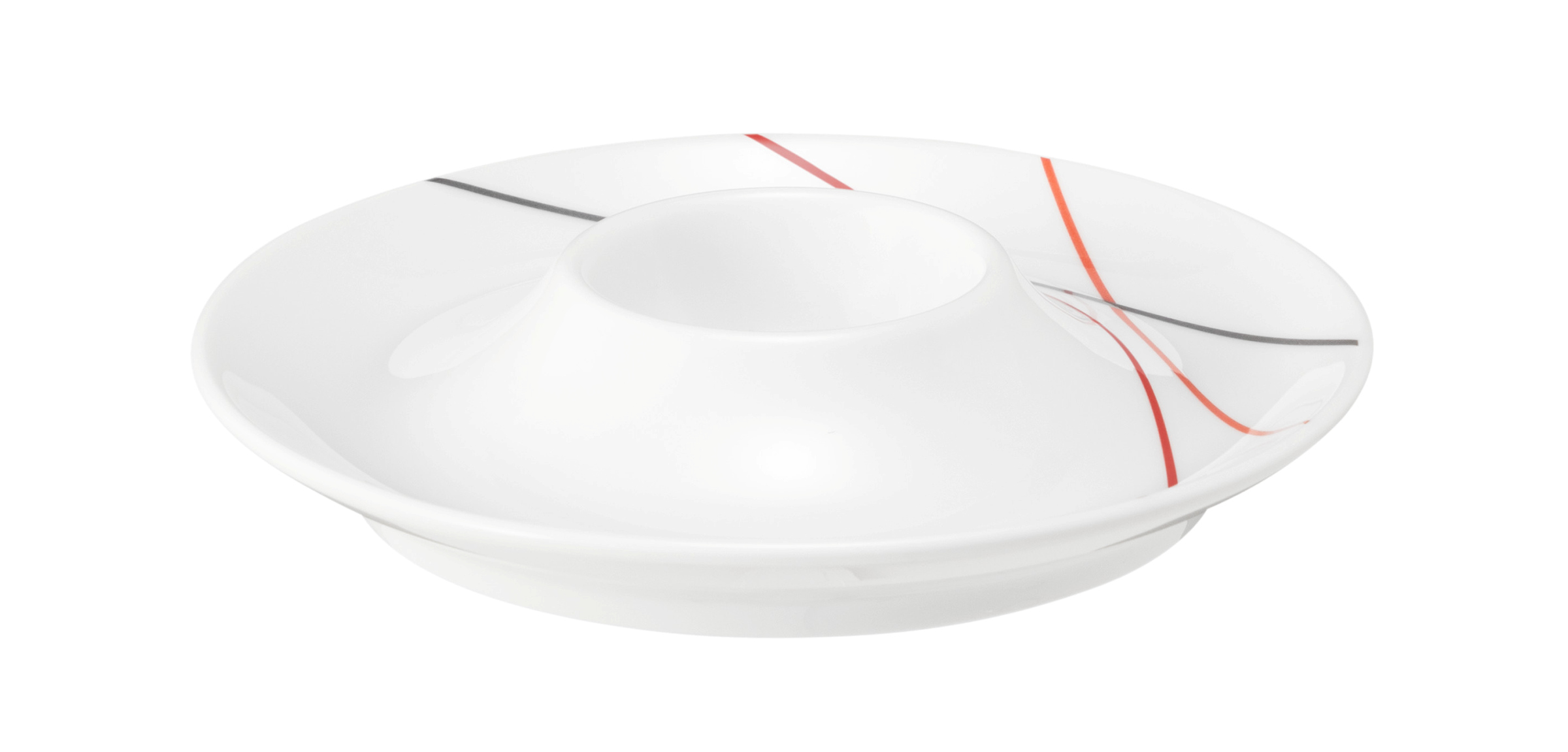 Eierbecher rund mit Ablage COMMUNITY red line