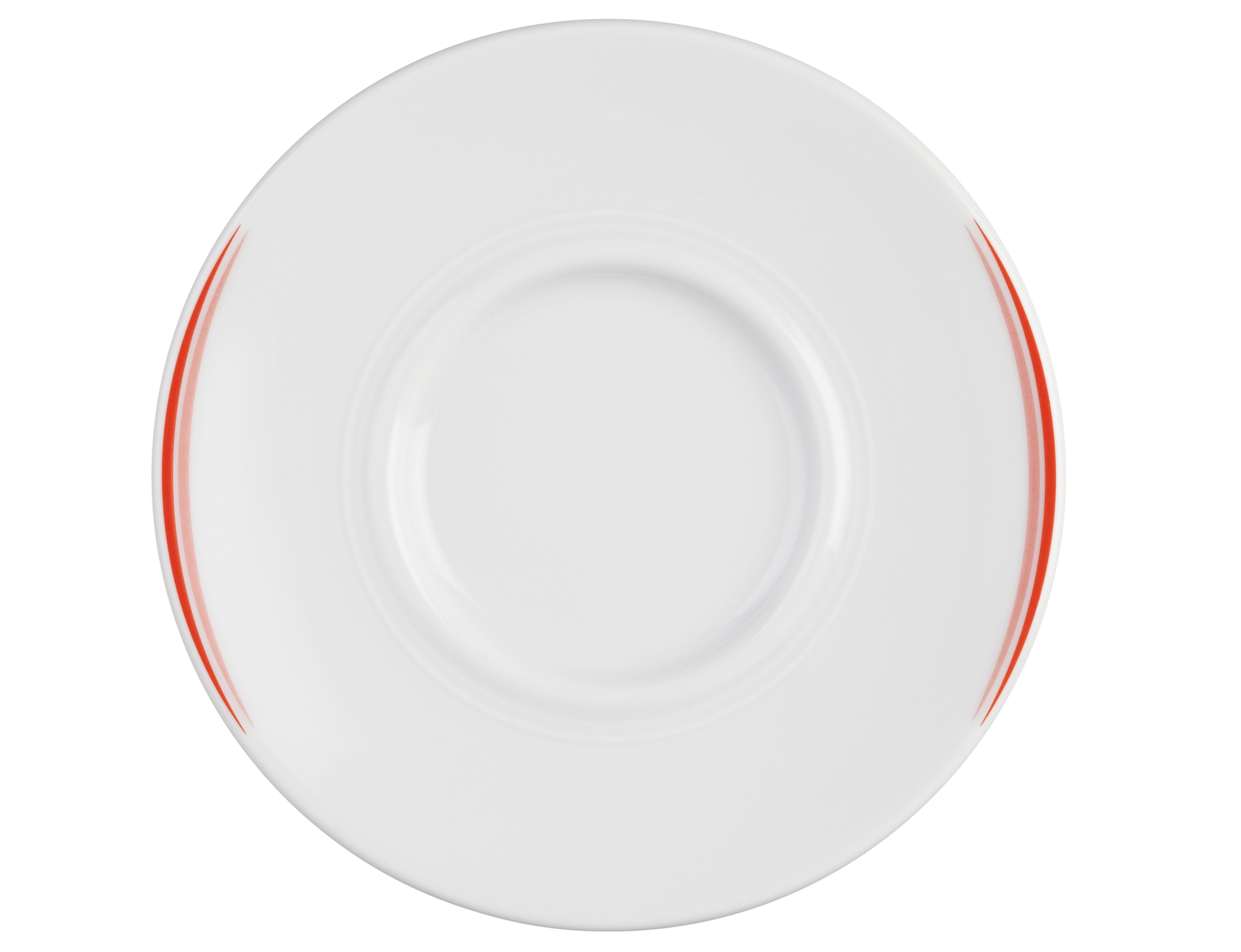 Kaffeeuntertasse rund mit Relief 1 15,5cm VITALIS hellrote lanzen