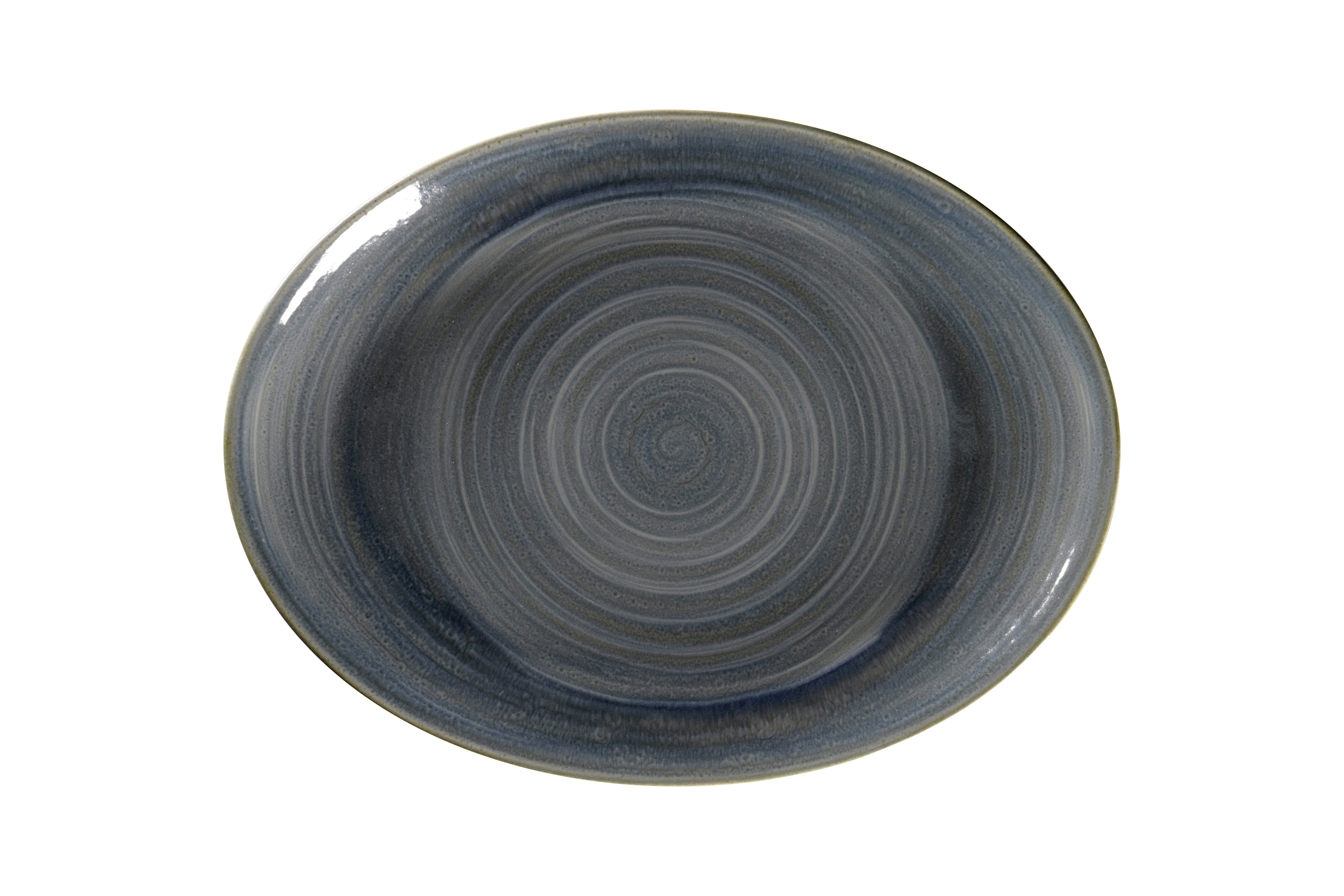 Platte oval 36x27cm RAKSTONE SPOT jade blue