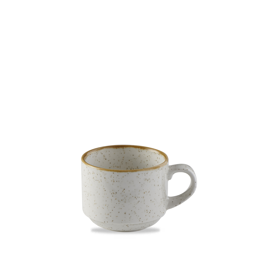 Kaffeetasse stapelbar 220ml STONECAST Barley White